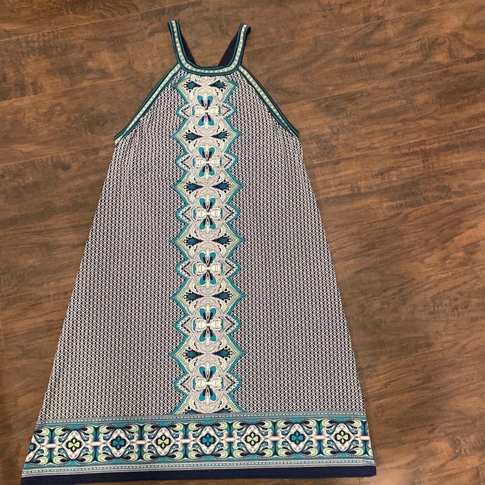 Navy blue & teal sundress